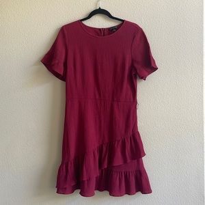 💛Banana Republic, maroon stretch short sleeve dress, 10